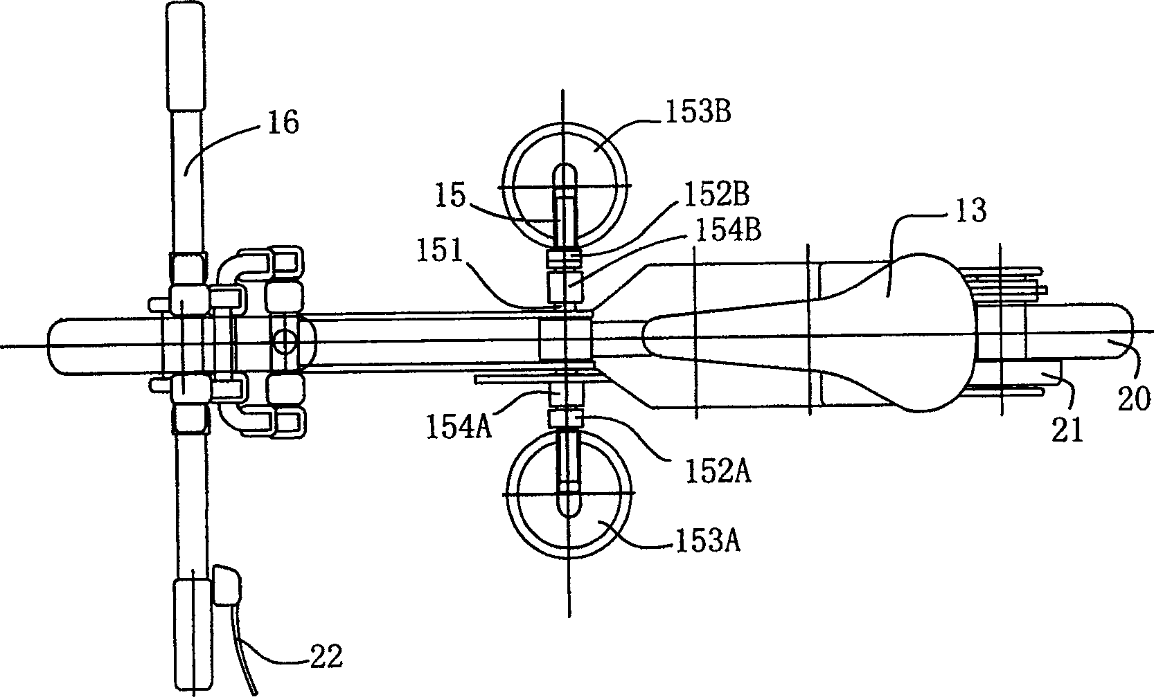 A folding bicycle