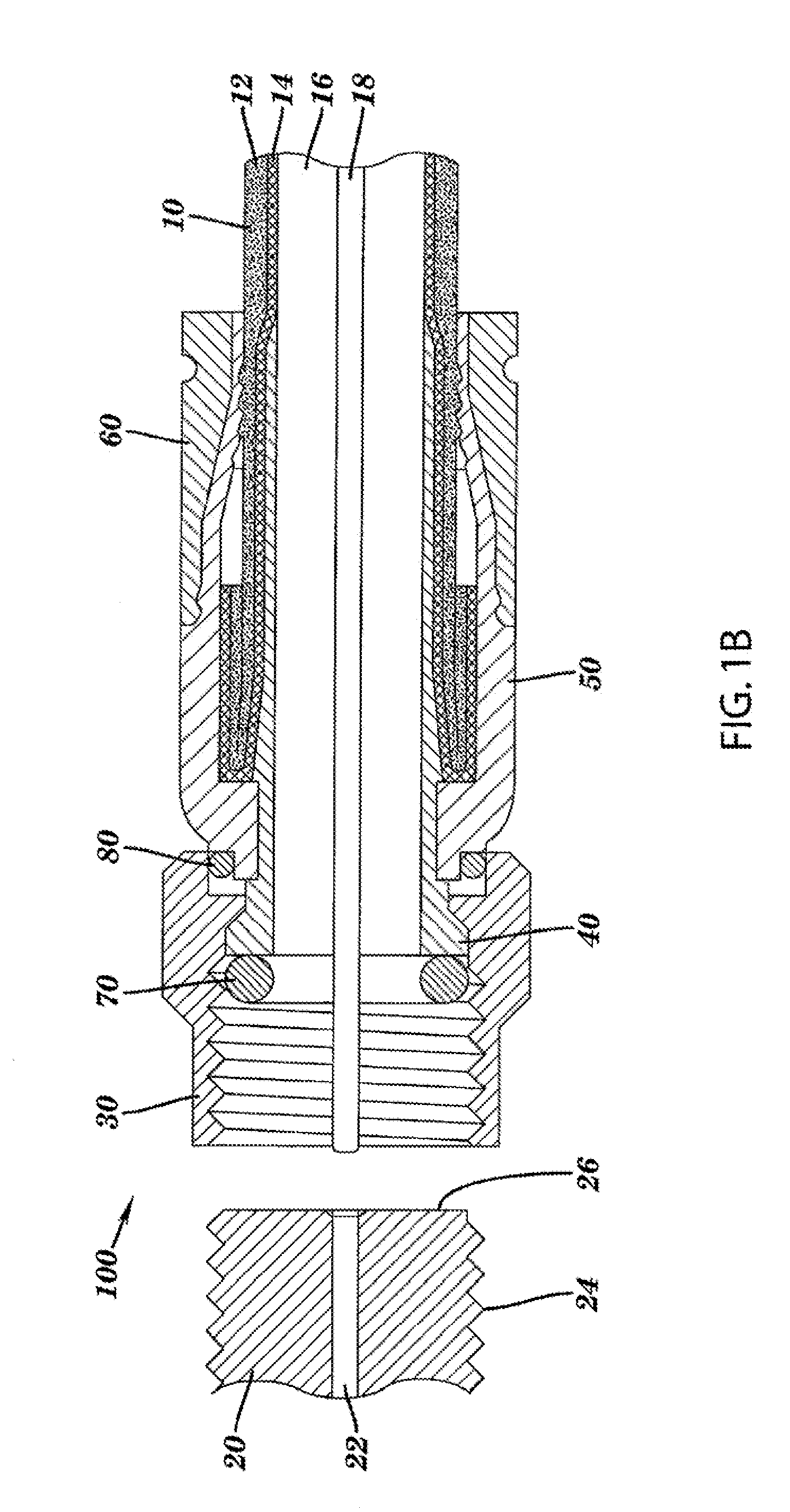 Connector having a conductively coated member and method of use thereof