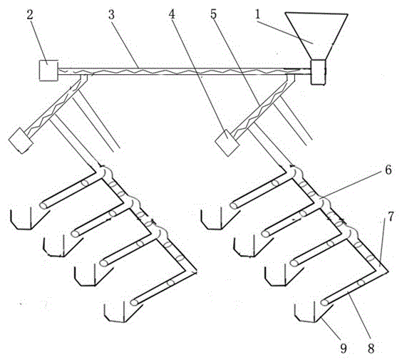 Automatic chicken feed feeding system