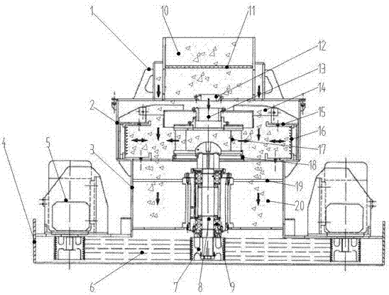 Combined type vibrating sand making machine