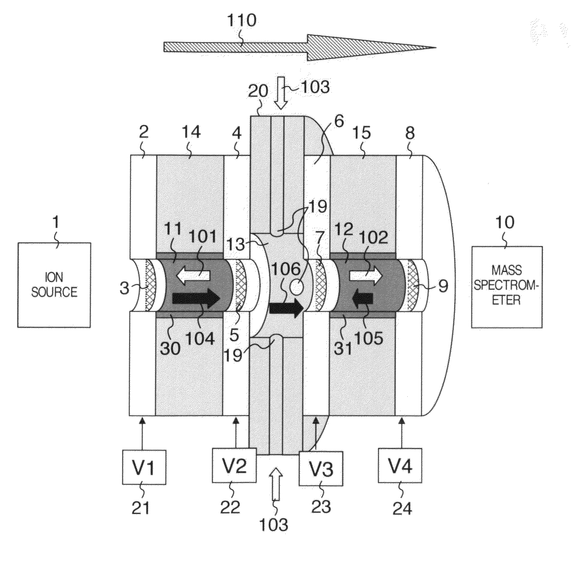 Ion mobility spectrometer and ion-mobility-spectrometry/mass-spectrometry hybrid spectrometer