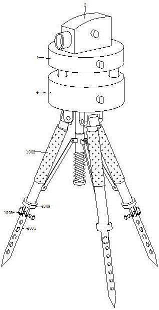 Adjusting support convenient to install for geographical survey sighting telescope