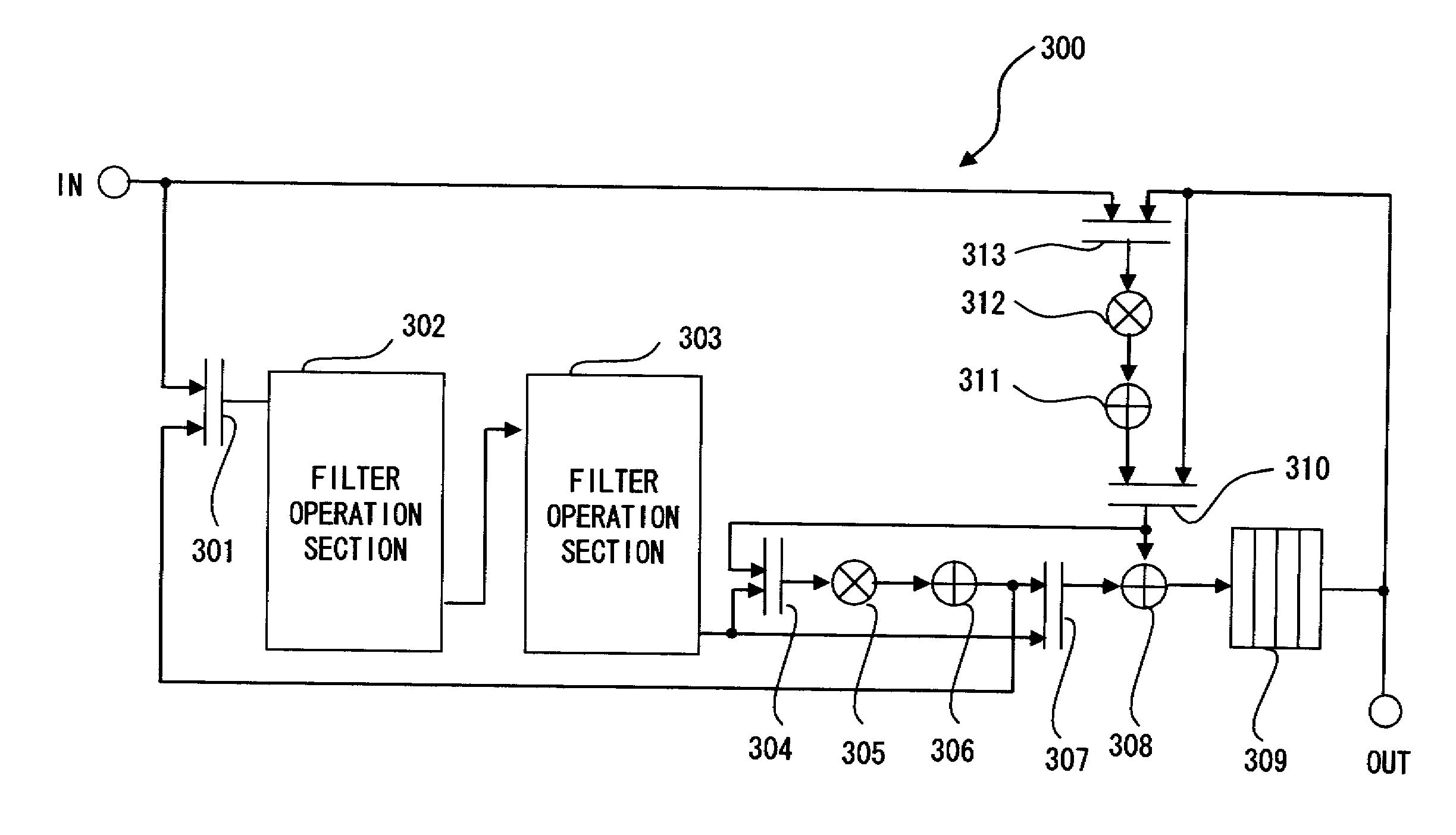 Filter operation unit and motion-compensating device