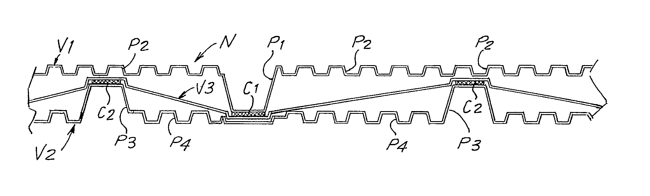 Multi-ply paper product or the like, method for the production thereof and relative system