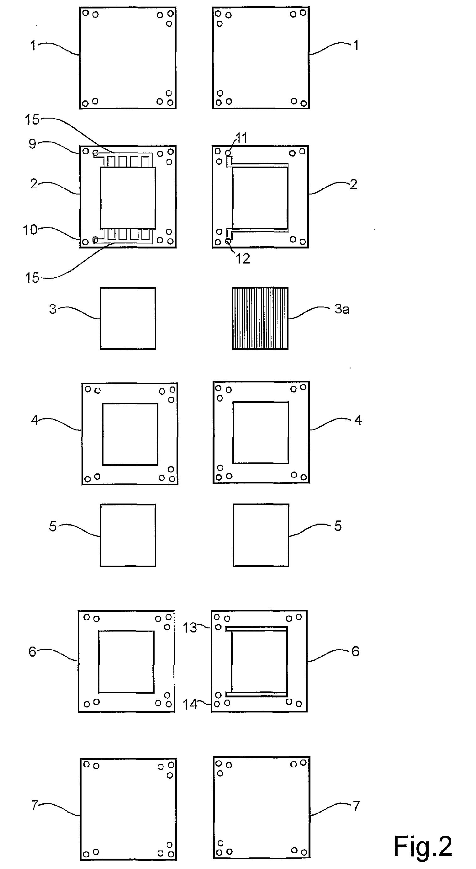 Polymer fuel cell structure