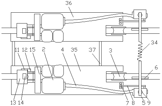 Automatic steel rail duplex rust removing machine