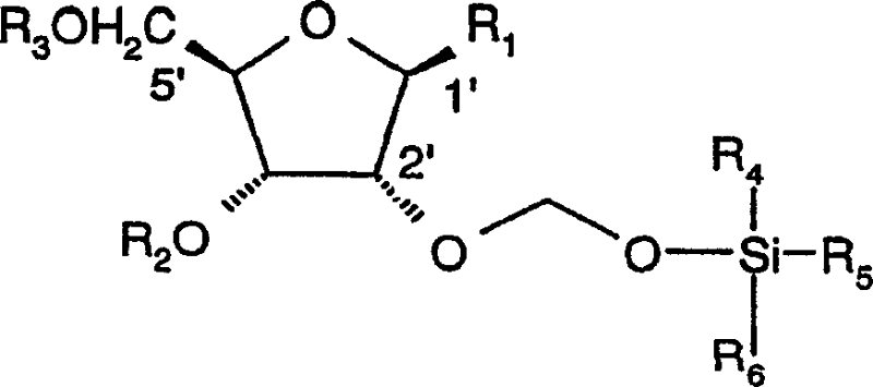 Organic compounds of 2'-o-trisubstituted siloxy methyl ribonucleoside derivatives and their preparation