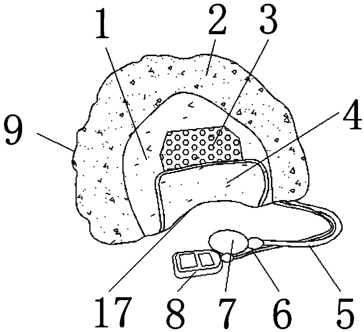 Drug pillow for treating stiff neck and working method thereof