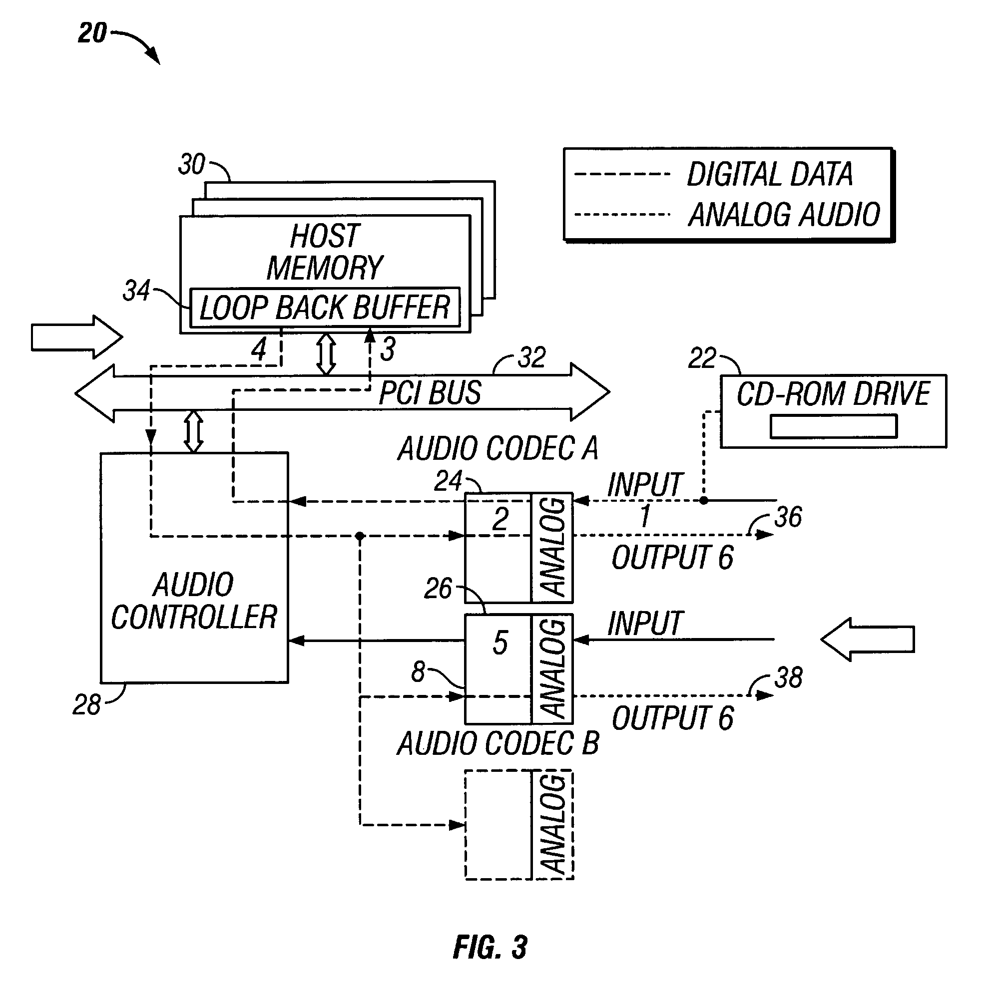 Method and apparatus for playing analog audio to multiple codec outputs