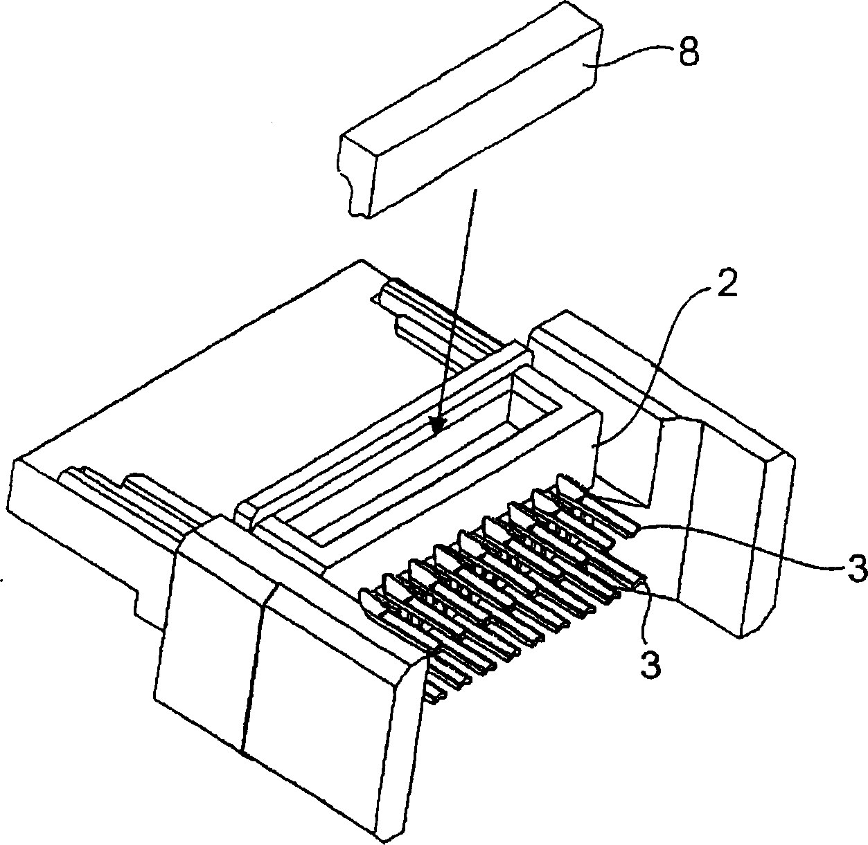 Contact holding structure of connector