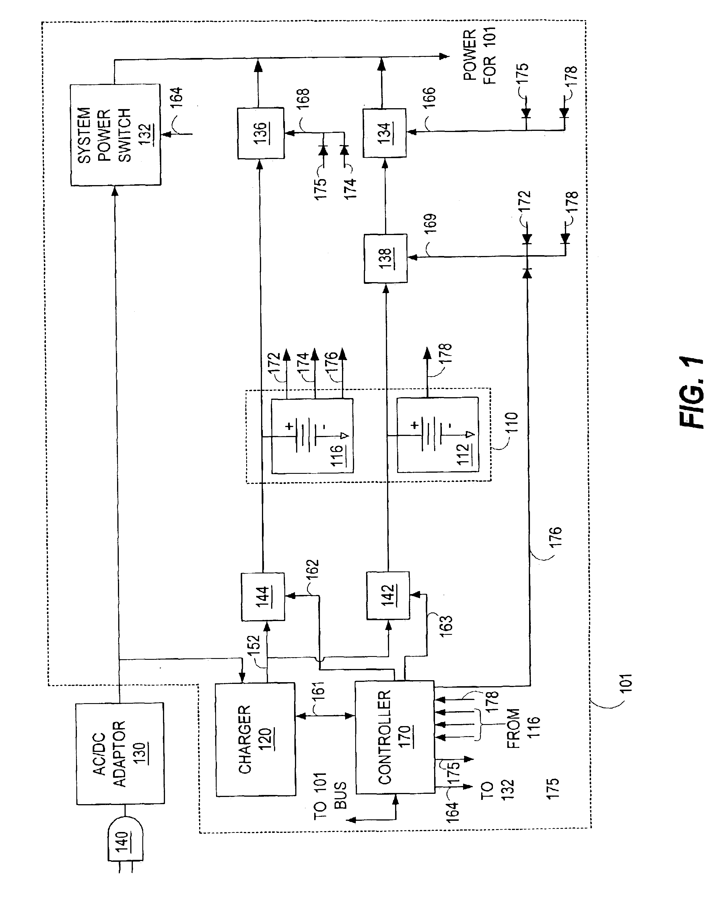 4 and 3 series battery stack voltage power source selector