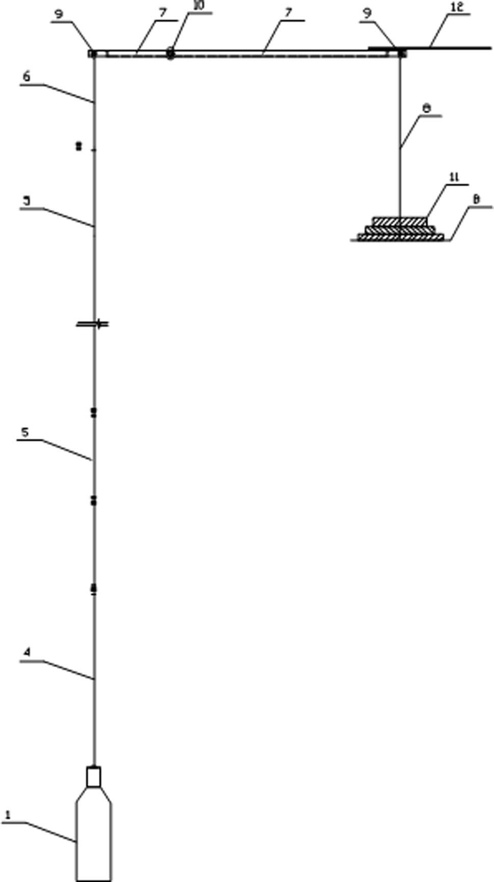 Underwater concrete pouring elevation control device and use method thereof