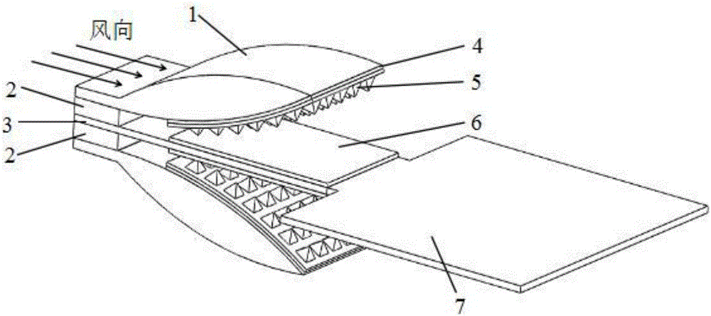 Blade-type composite pneumatic energy collector