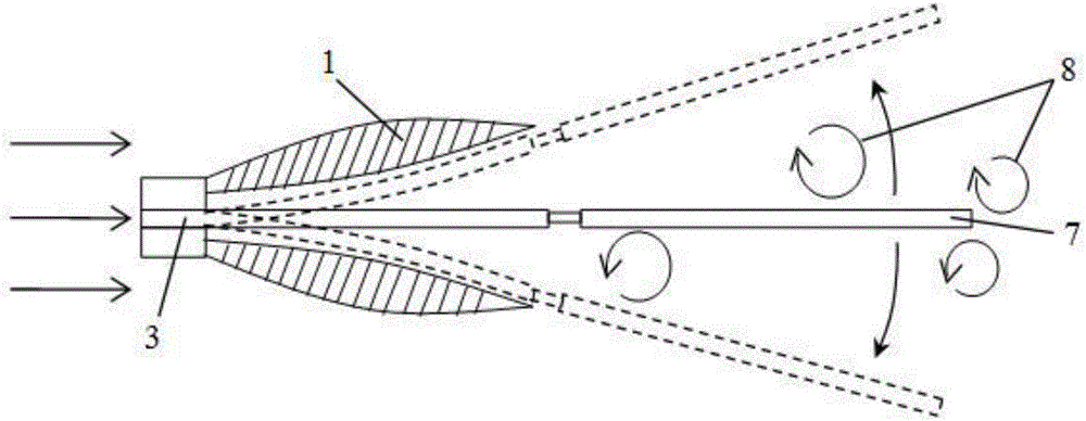 Blade-type composite pneumatic energy collector