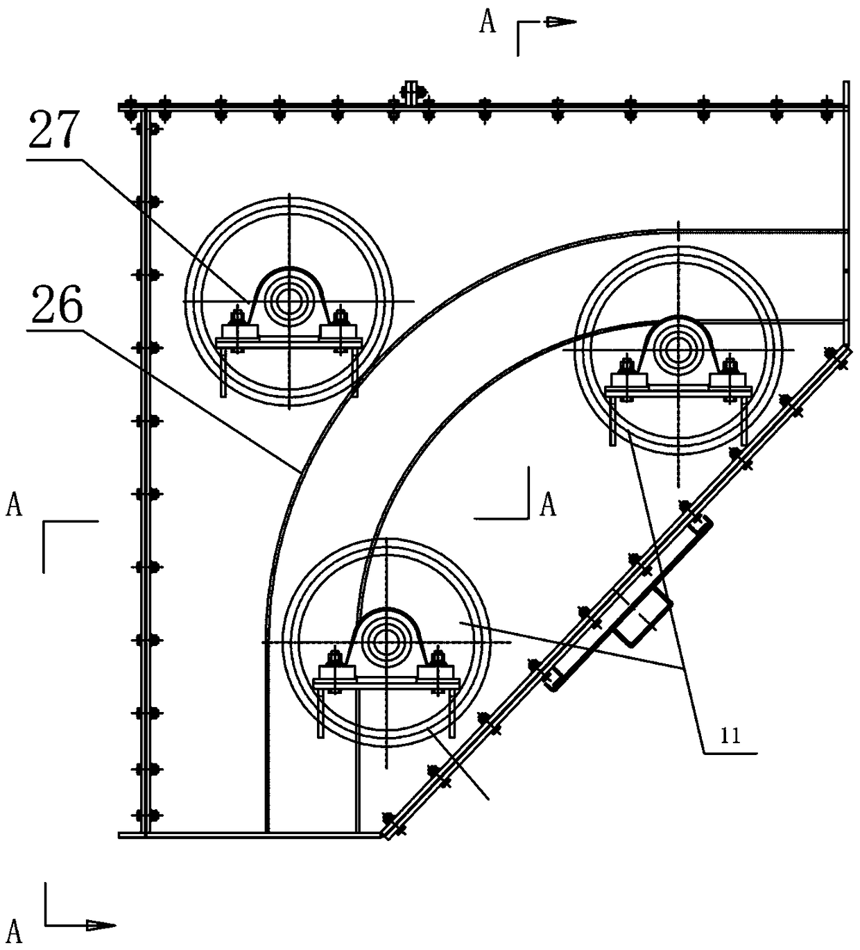 A mz type buried scraper sludge conveyor and its method