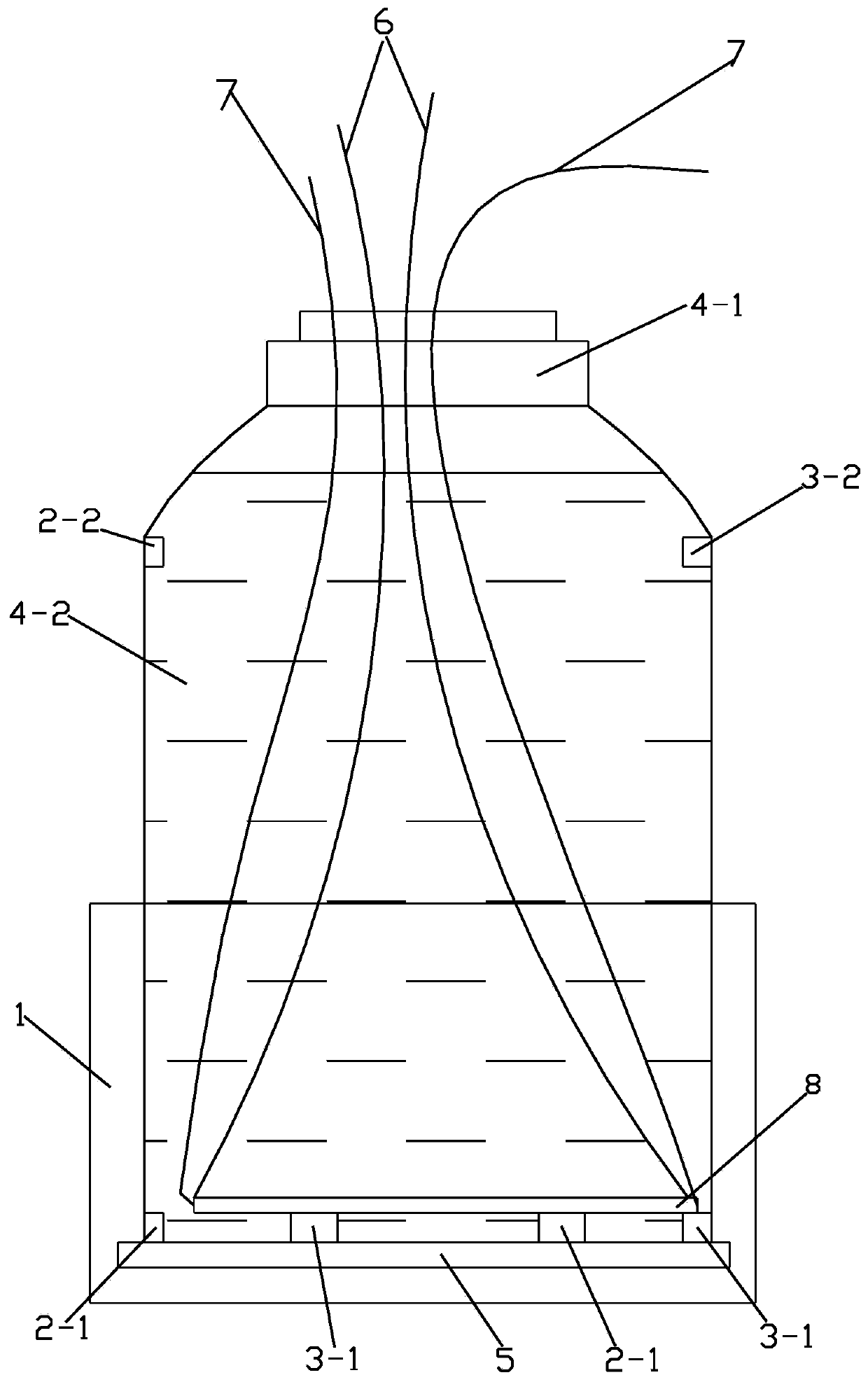 Calibration device and calibration method of water-bathing method crack growth signal