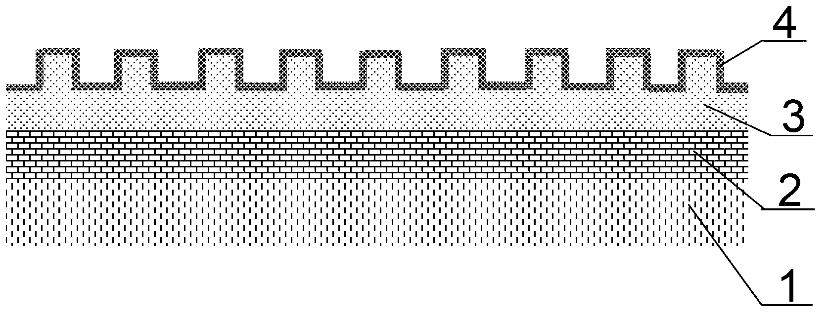 Flexible ultraviolet light imprinting composite template and preparation method thereof