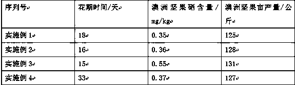 Cultivation method of selenium-enriched macadimia nuts