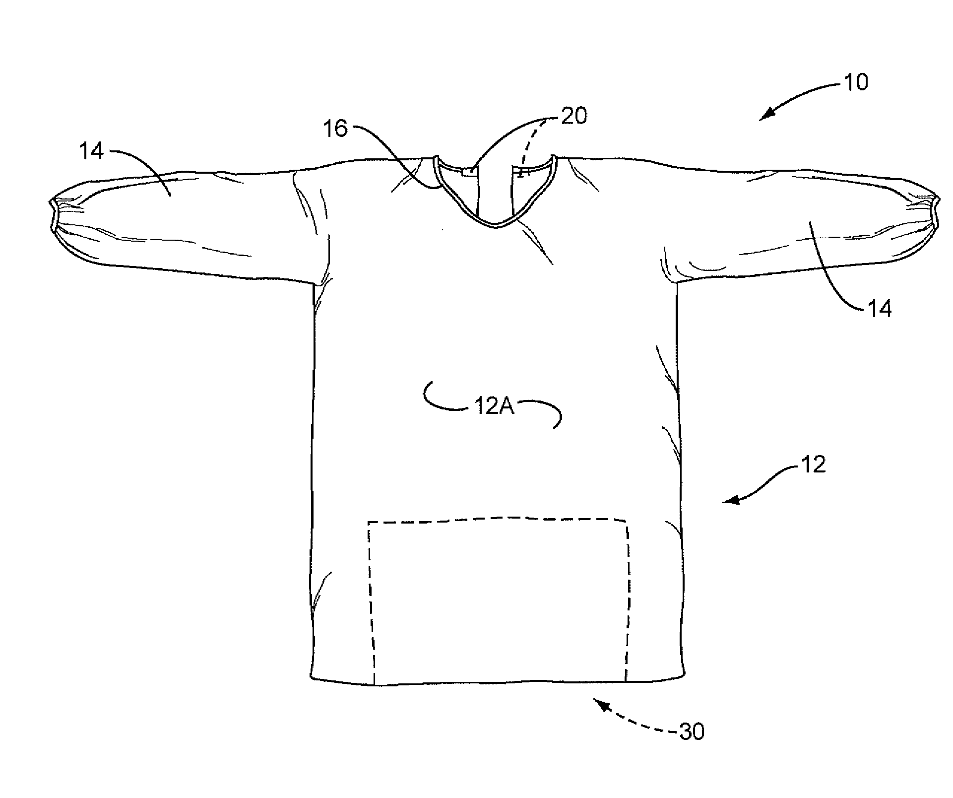 Disposable isolation hospital gown