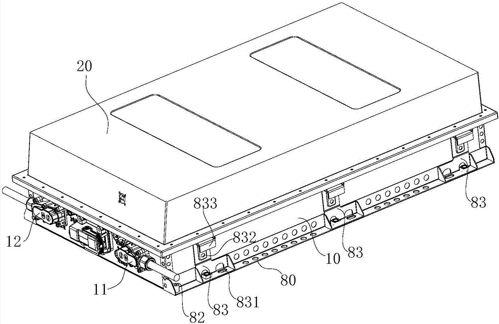 Structure for heat radiation of battery module and installation and fixation of electrical cores