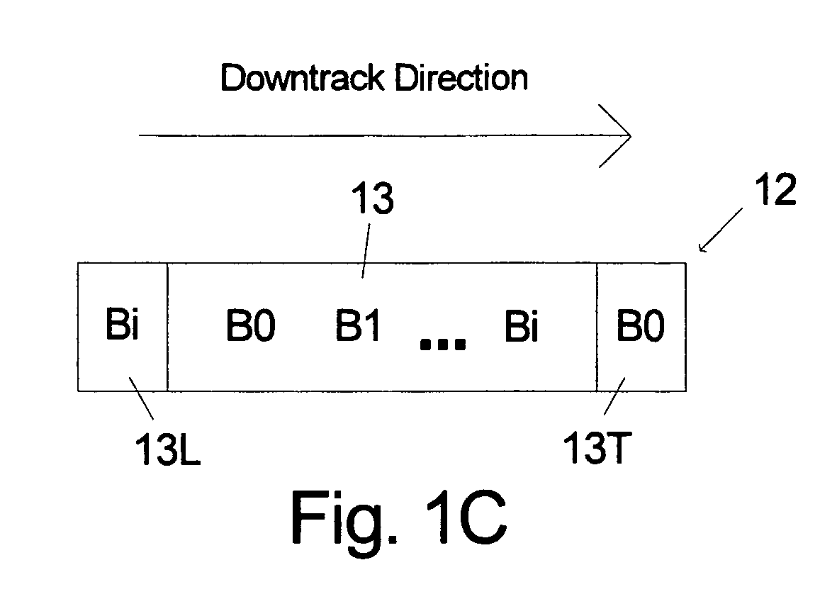 Information storage device with multiple-use fields in servo pattern