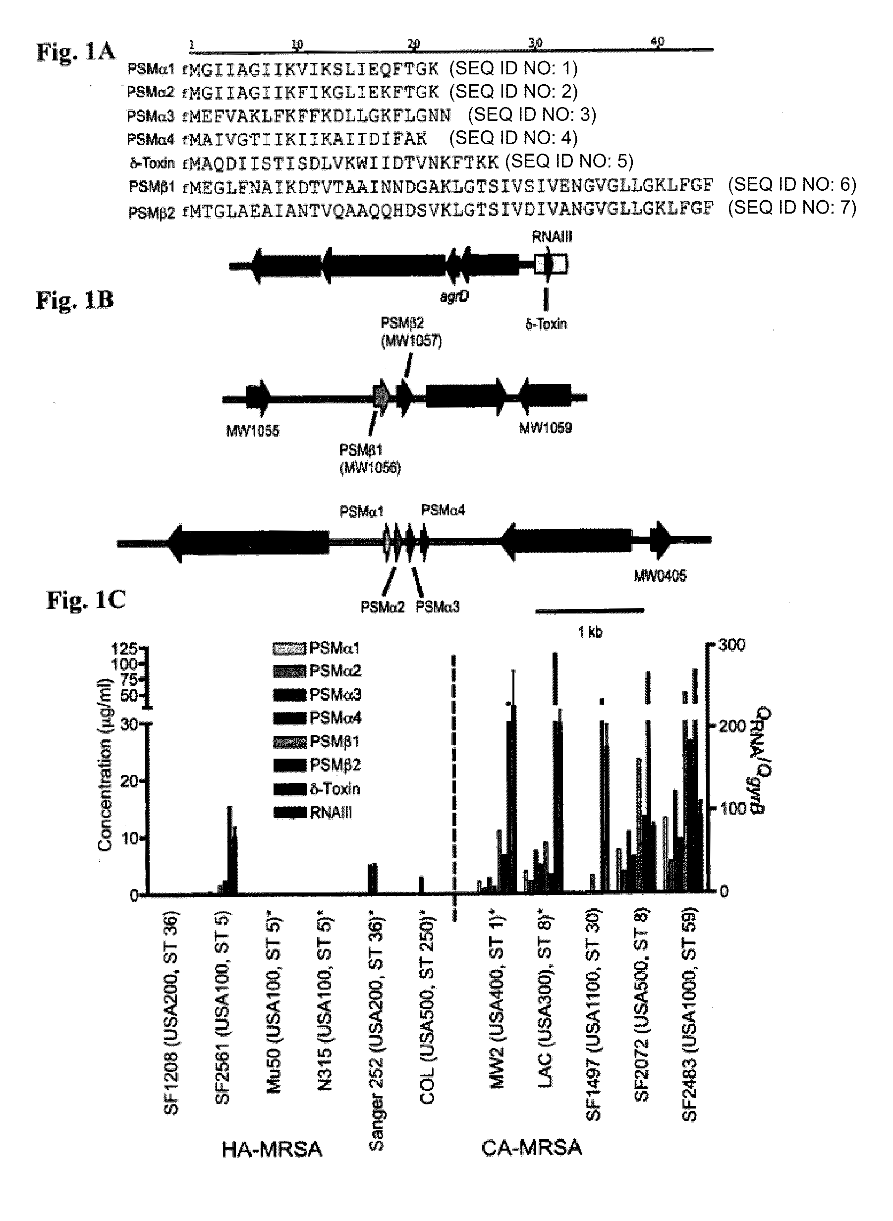 Psm peptides as vaccine targets against methicillin-resistant staphylococcus