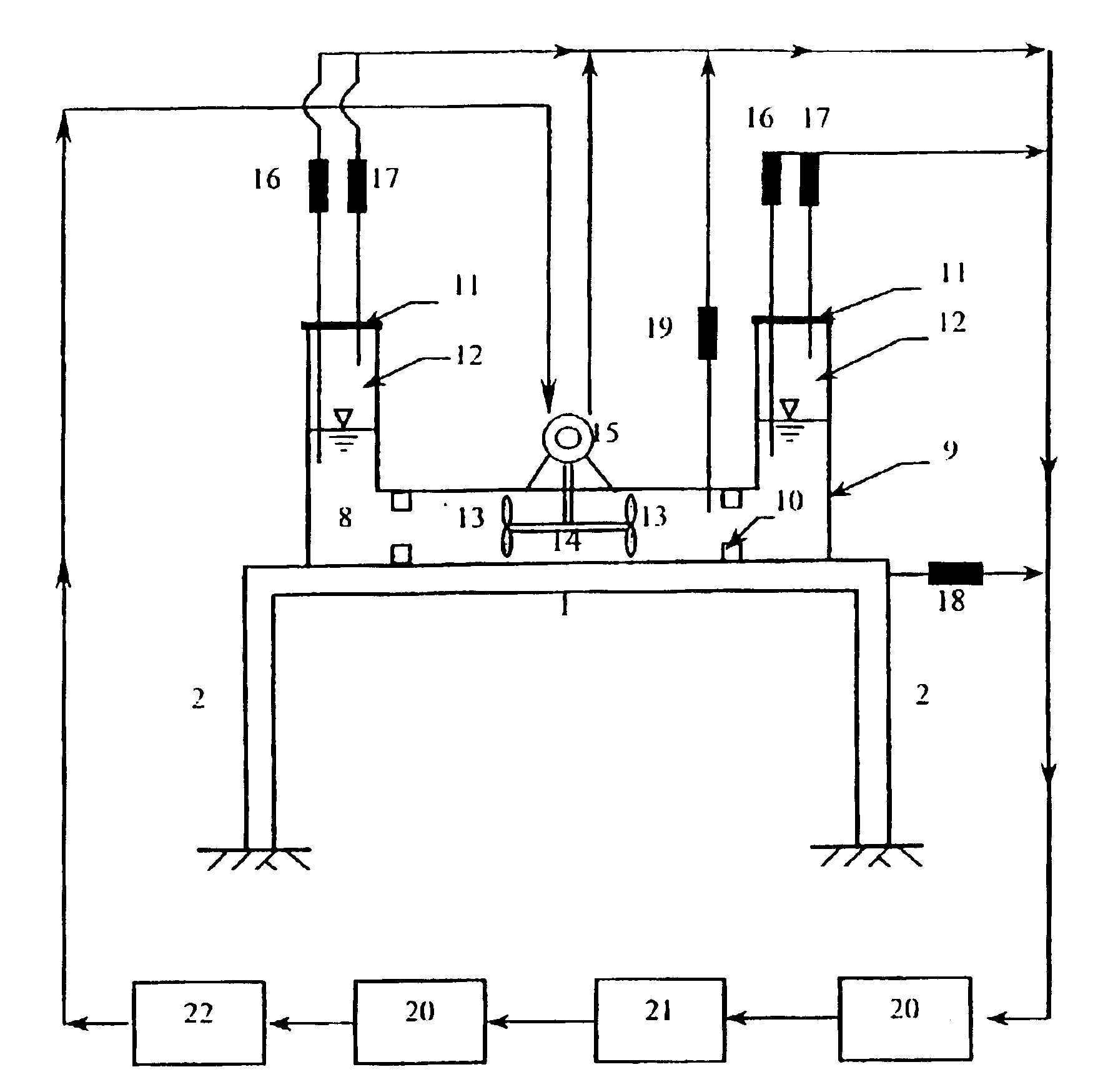 Propeller-controlled active tuned-liquid-column damper