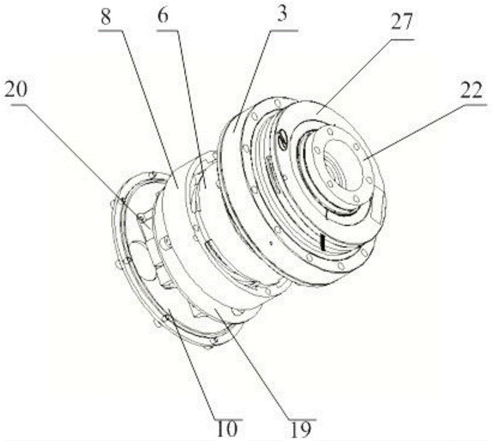 Double-arm robot modularized joint with hollow structure