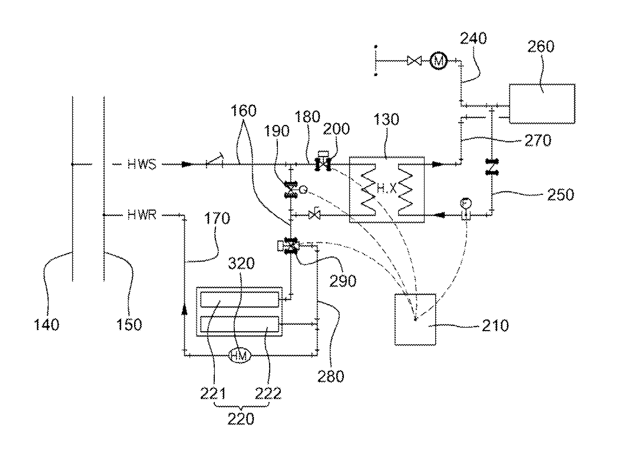 Energy-saving central heating and hot water supply system