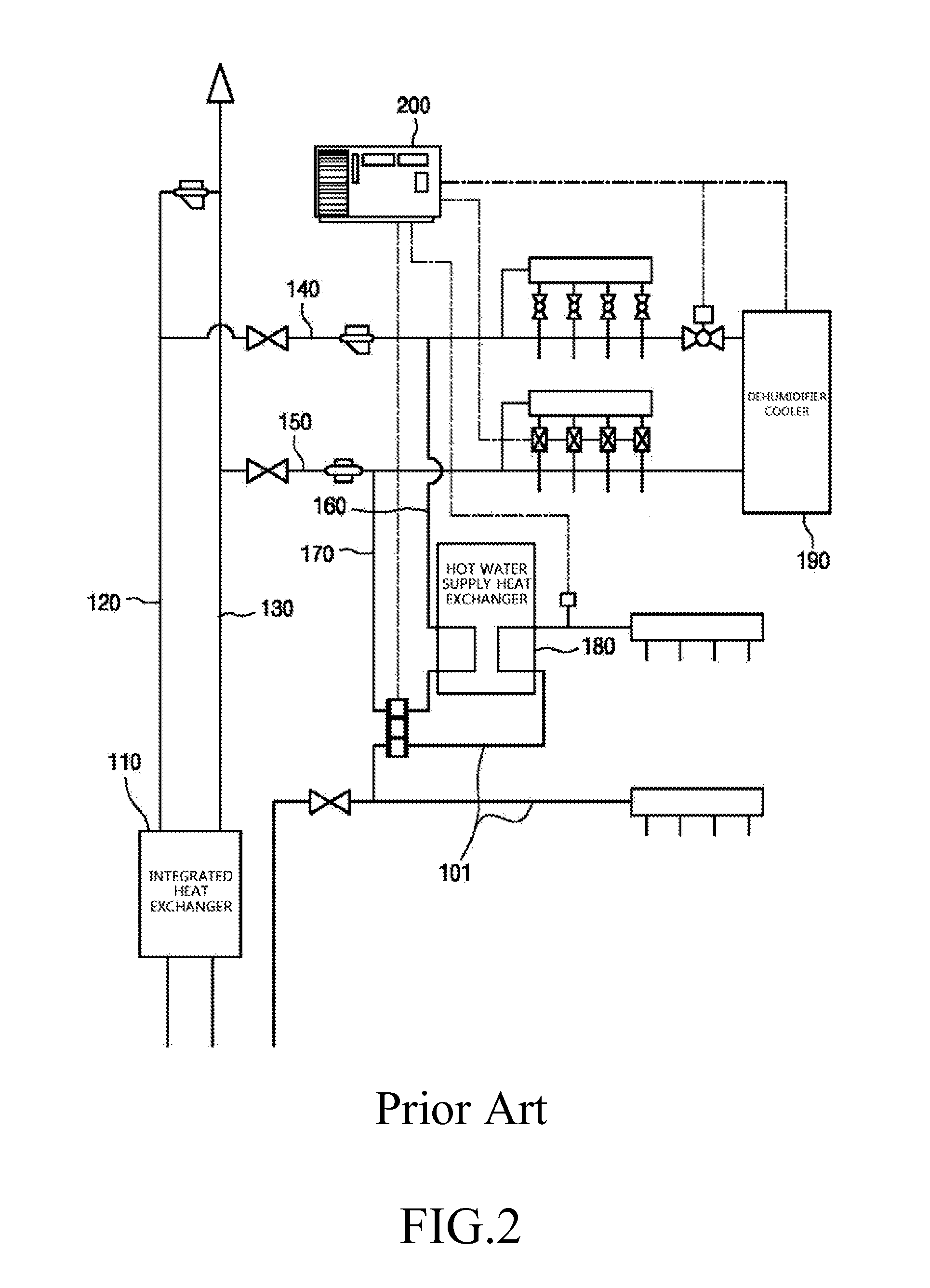 Energy-saving central heating and hot water supply system