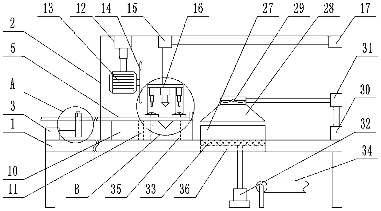 Steel plate machining device for producing angle steel