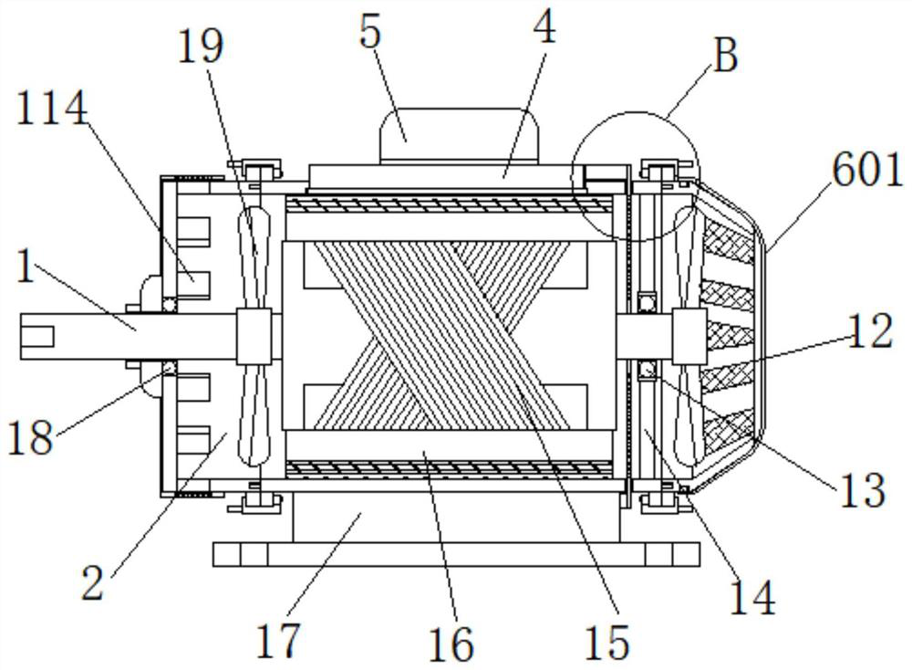 Self-heat-dissipation rare earth permanent magnet synchronous motor