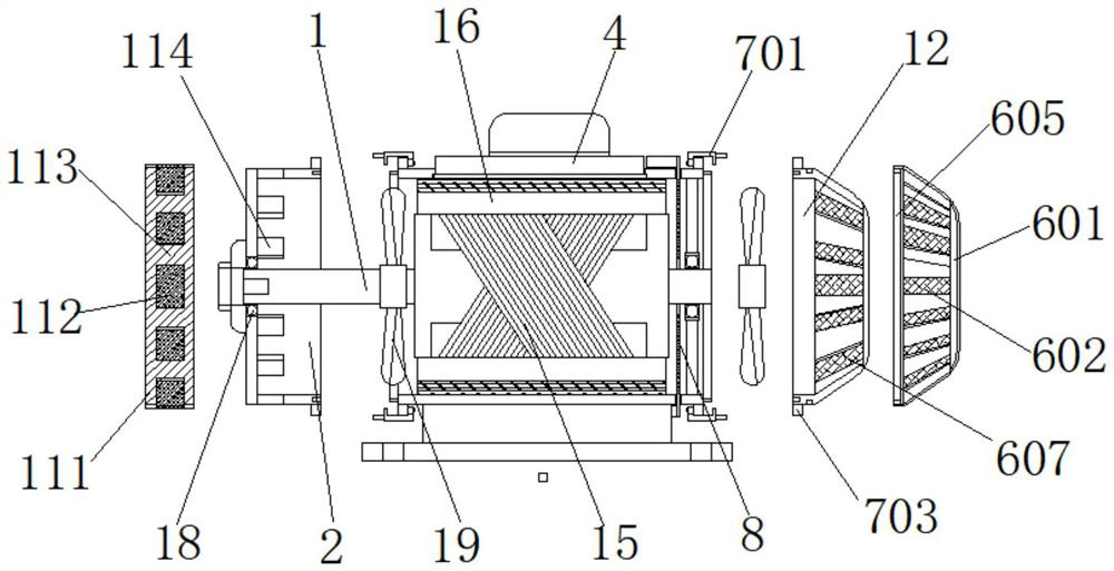 Self-heat-dissipation rare earth permanent magnet synchronous motor