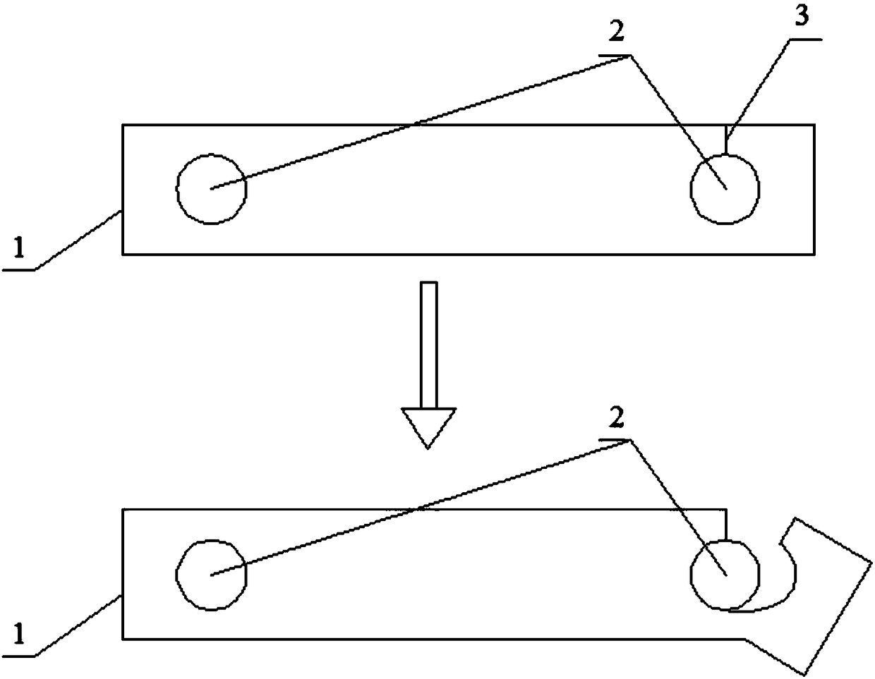 Disassembly and recovery method of square power battery cover plate