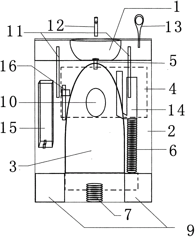 Multi-function folding toilet cabinet