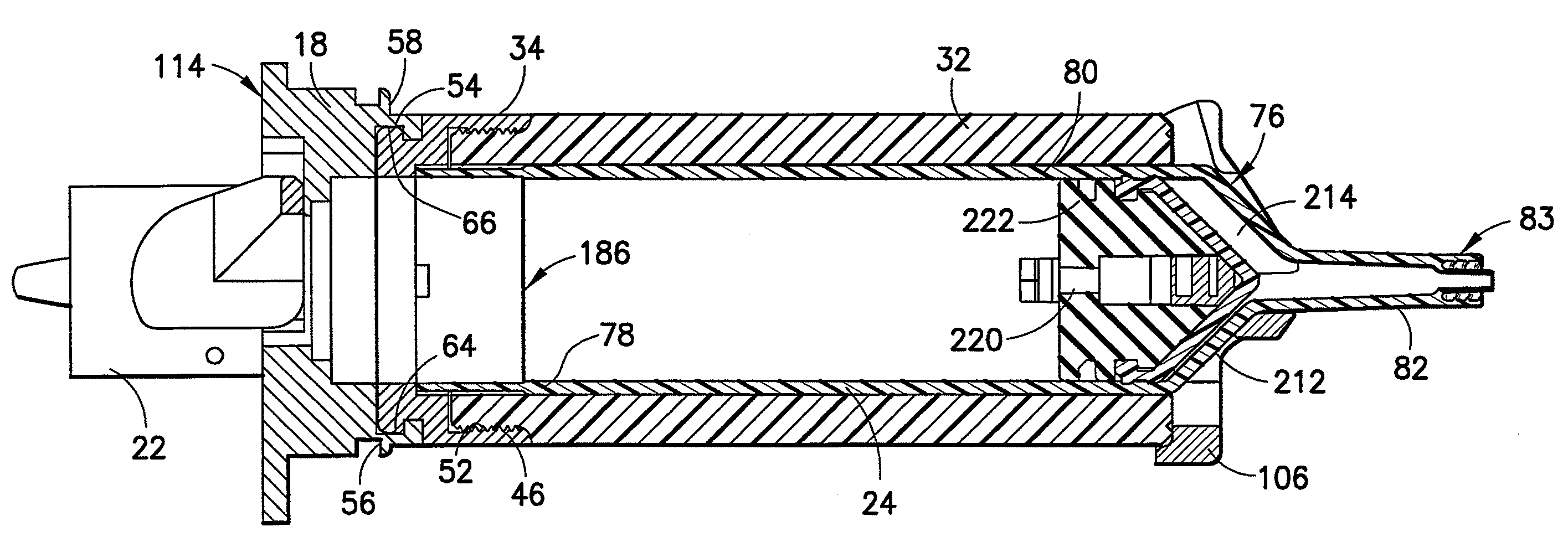 Syringe having a proximal end with an outward extending lip