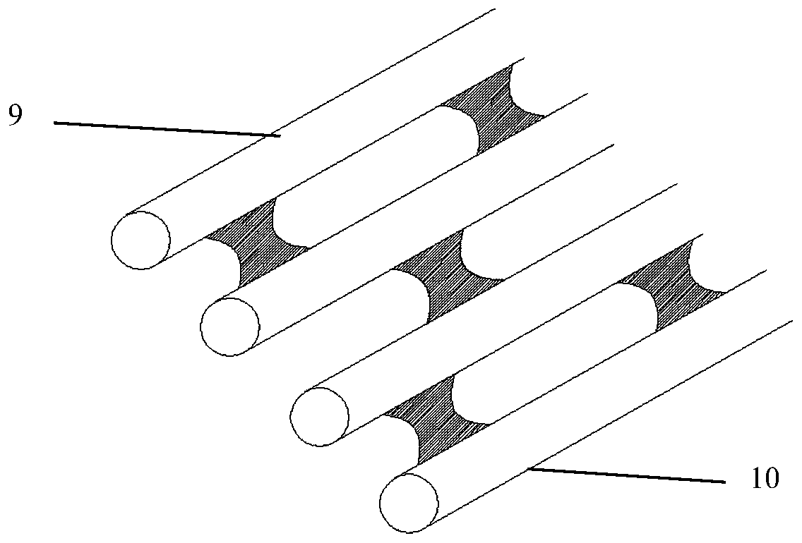 Self-supporting cicada-preventing butterfly cable and production equipment for processing same