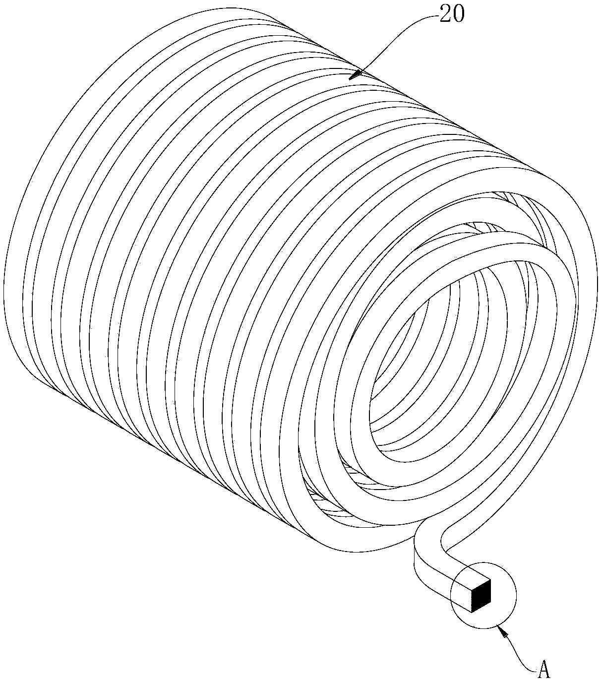 Liquid cooling system for electromagnetic coil