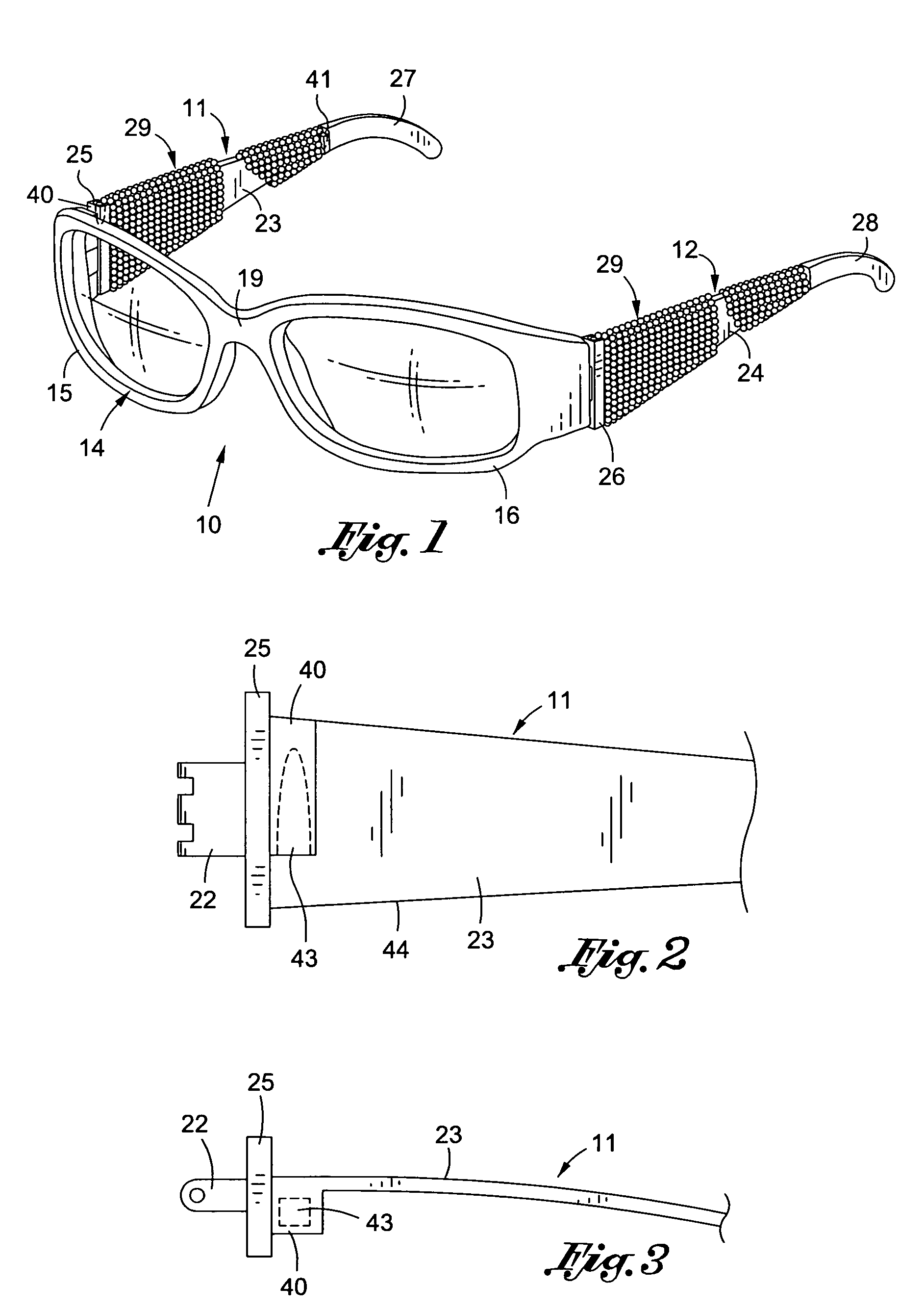 Eyeglass frame incorporating ornamented temple members