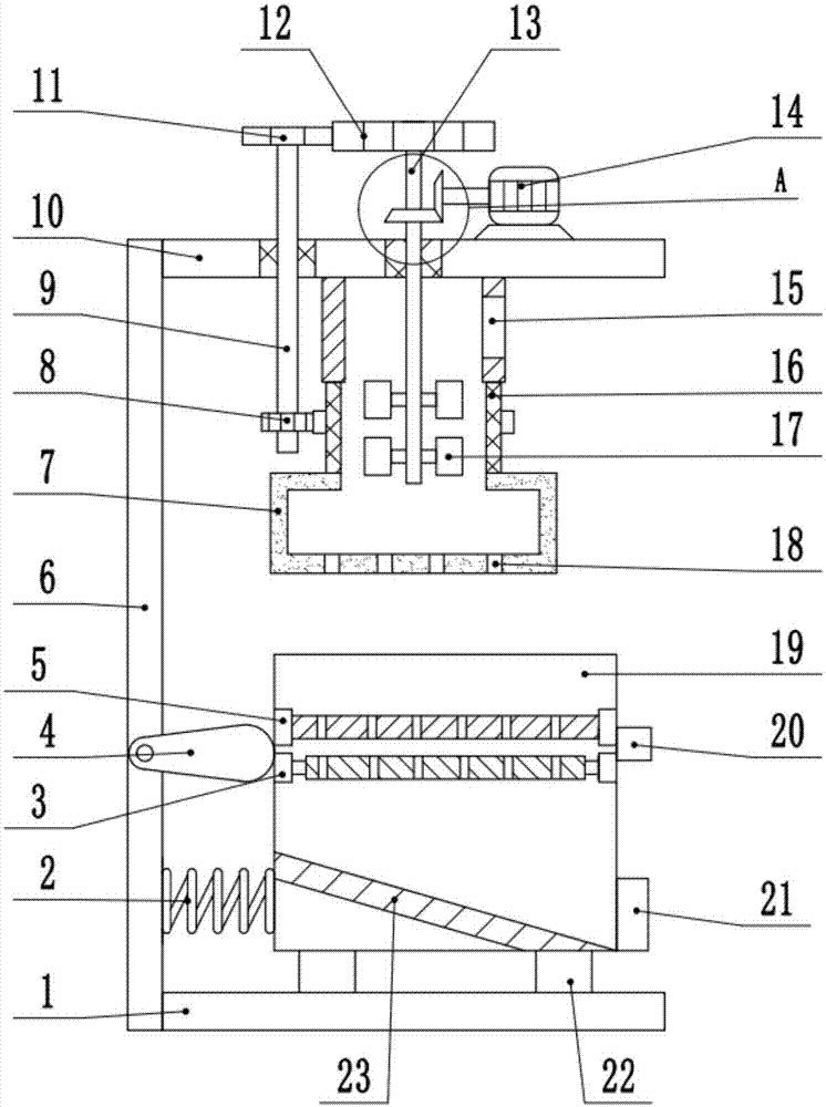 Blocky coarse sand screening device used in construction sites