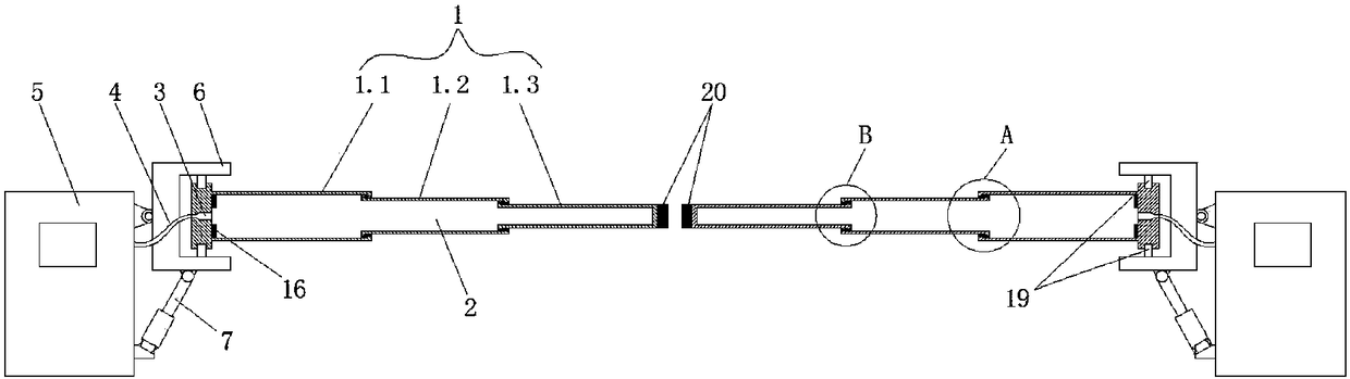 Telescopic vehicle blocking rod device based on security technology and protection engineering