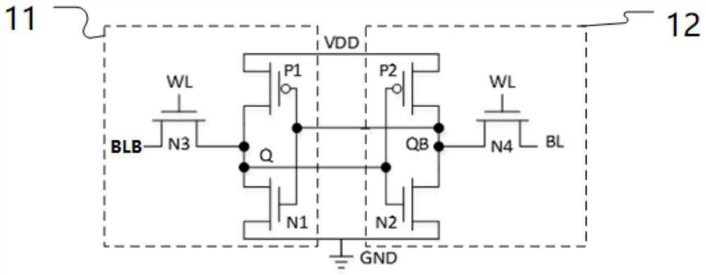 SRAM storage unit, SRAM and data storage method