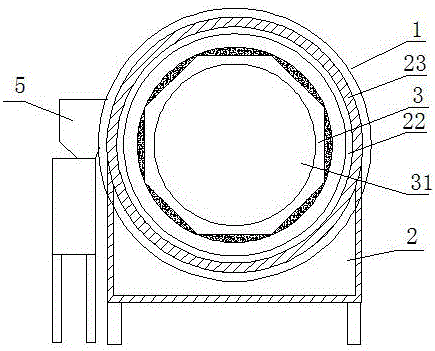 Drying furnace for household garbage and drying method