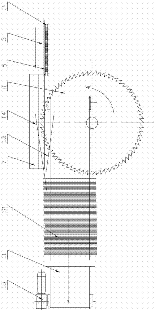 Vertical cutting off machine for fine dried noodles