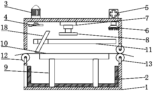 Waste collection device facilitating processing of sueded cloth