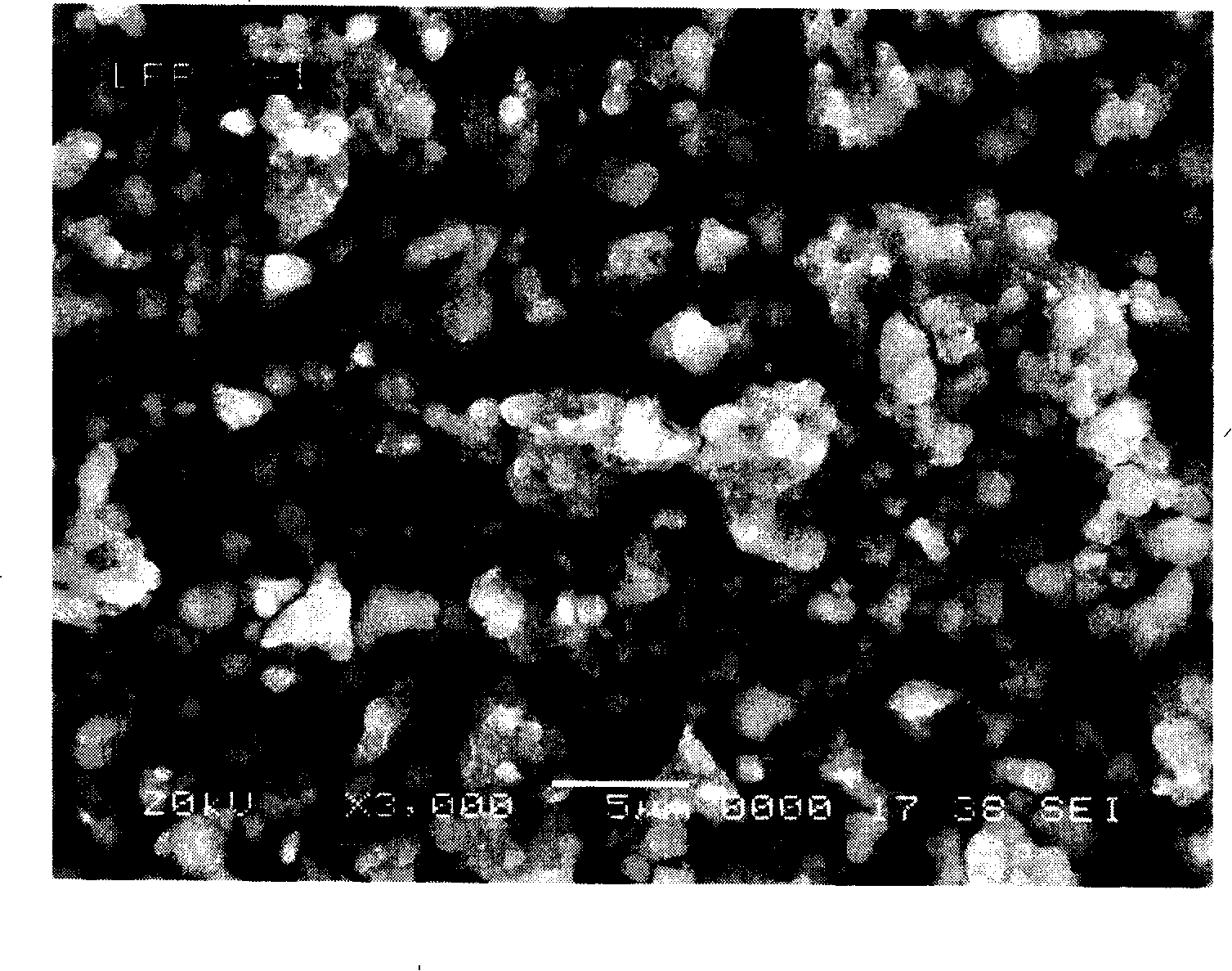 Method for producing lithium iron phosphate material by vacuum rotary kiln