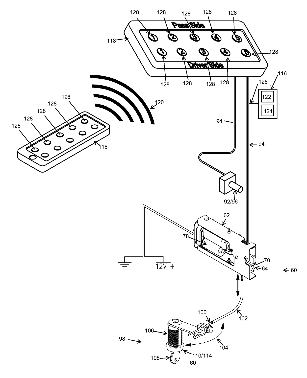 Recreational or utility vehicle door opening system