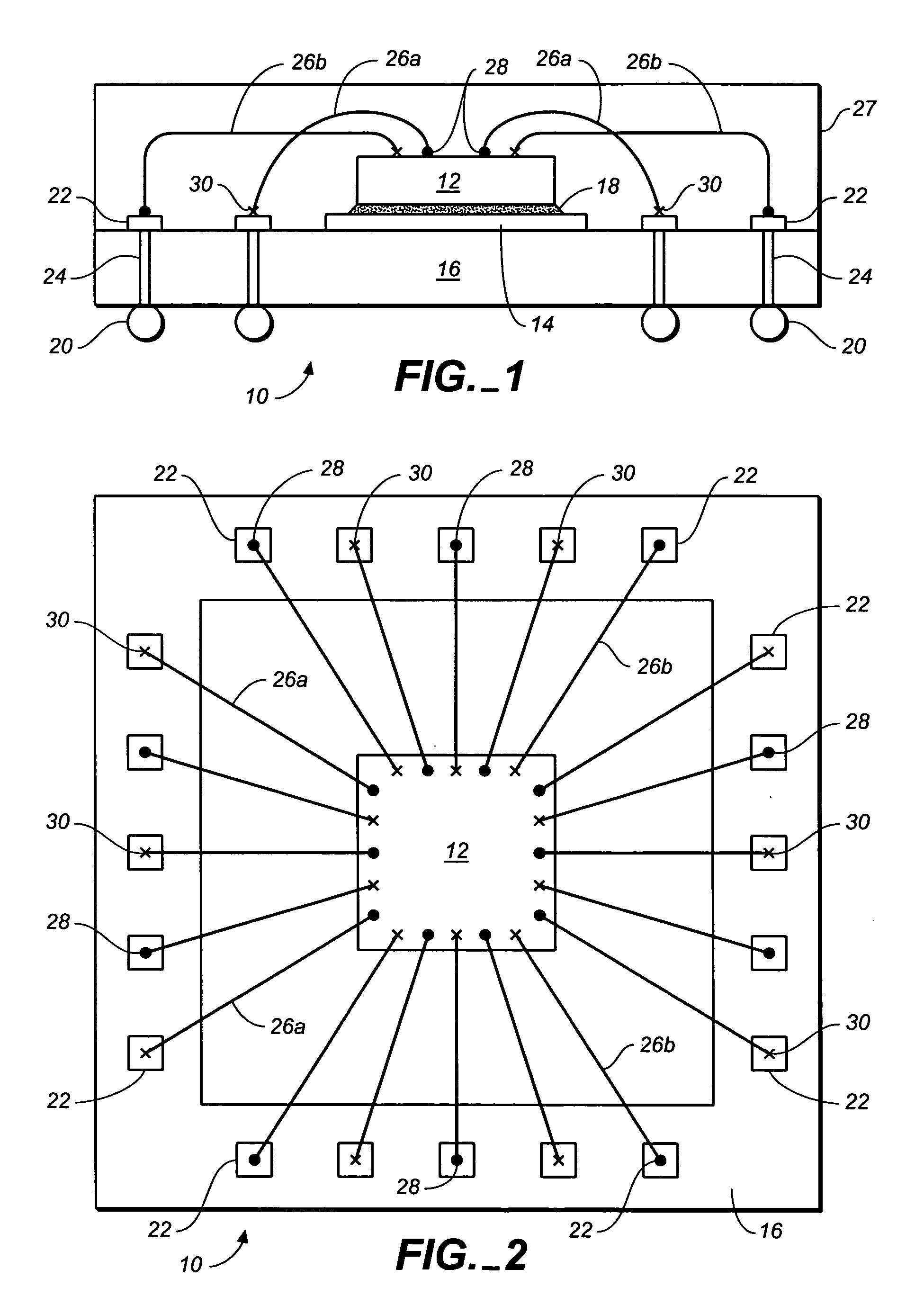 Semiconductor package with wire bond arrangement to reduce cross talk for high speed circuits