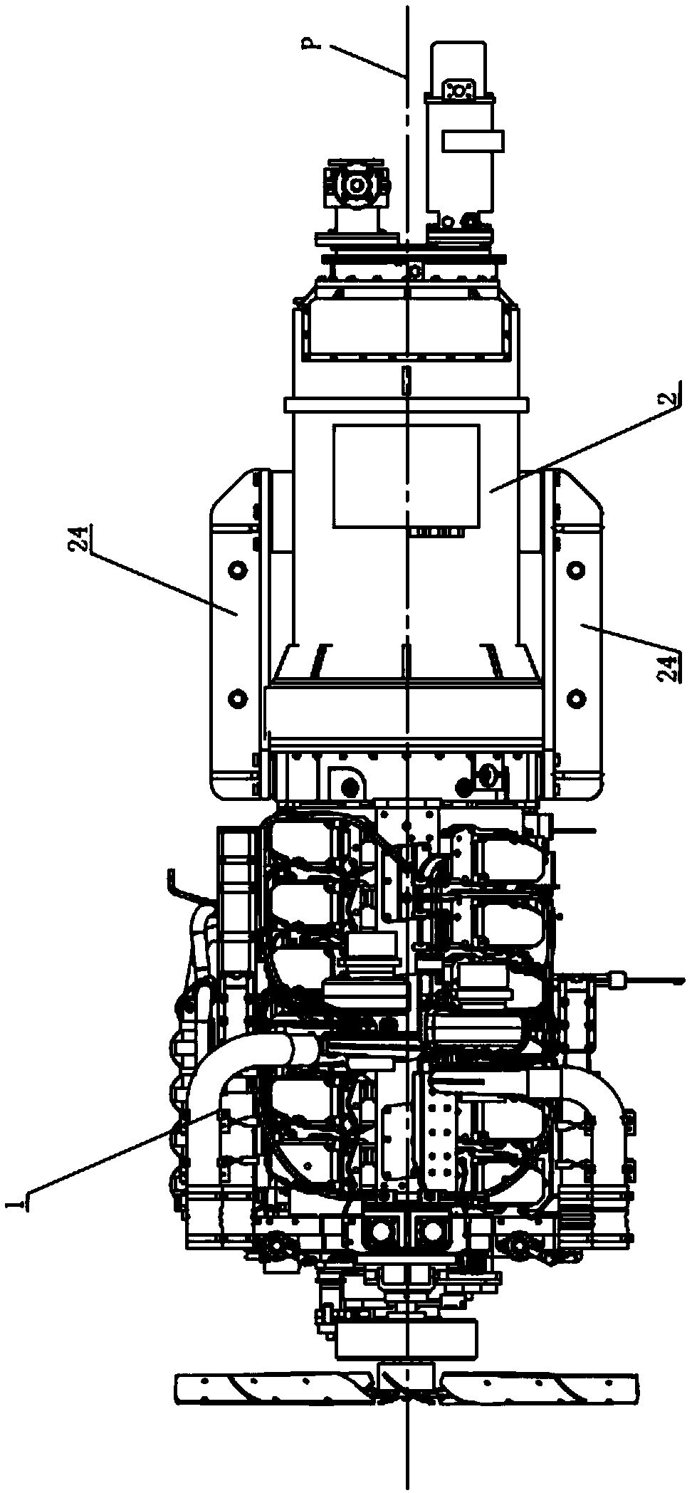 Method for assembling, transporting and storing diesel engine and generator