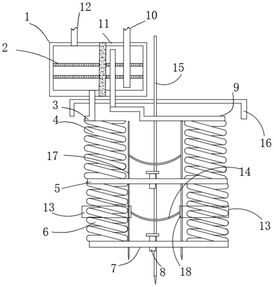 A buried tube heat exchanger of a small ground source heat pump and a method for inserting buried holes into the ground